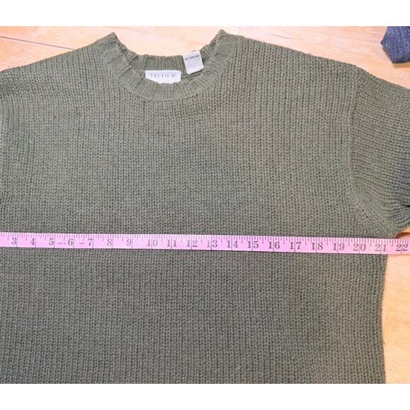 VTG Preview International Petites 100% Wool Crewneck Sweater Size S Cozy Preppy - Picture 5 of 8